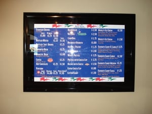 New menu board.