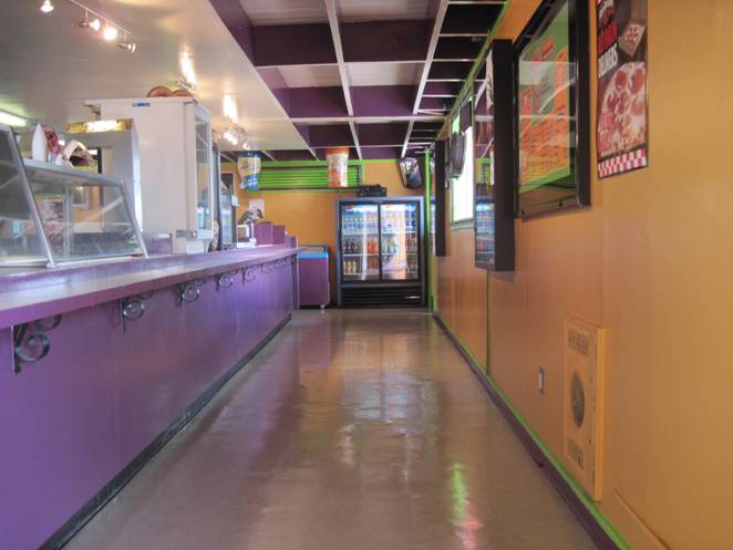 New floor in the snack bar.