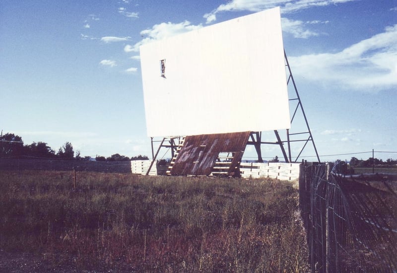 Screen in the evening sun