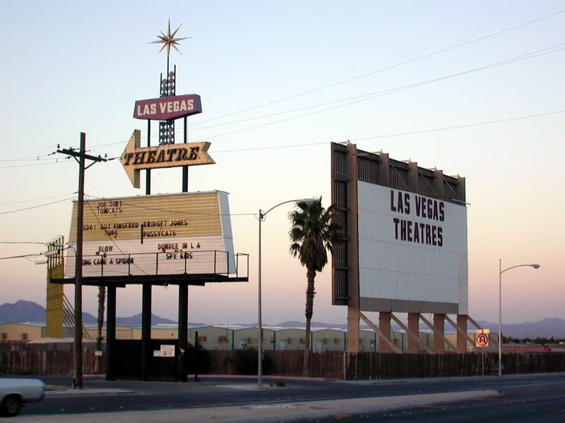 Marquee and back of one screen