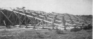 A bad weather day at the Sunrise - the screen was blown down.