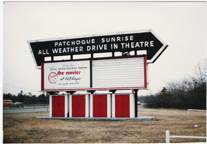 Marquee with "Coming Soon" sign.