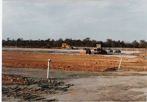 Ramps being levelled for new 12 screen addition.