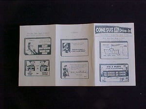 Drive-in handbill advertising 1960's movies.