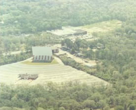 Aerial view of the Coram Drive In.