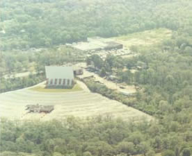 Aerial view of the Coram Drive In.