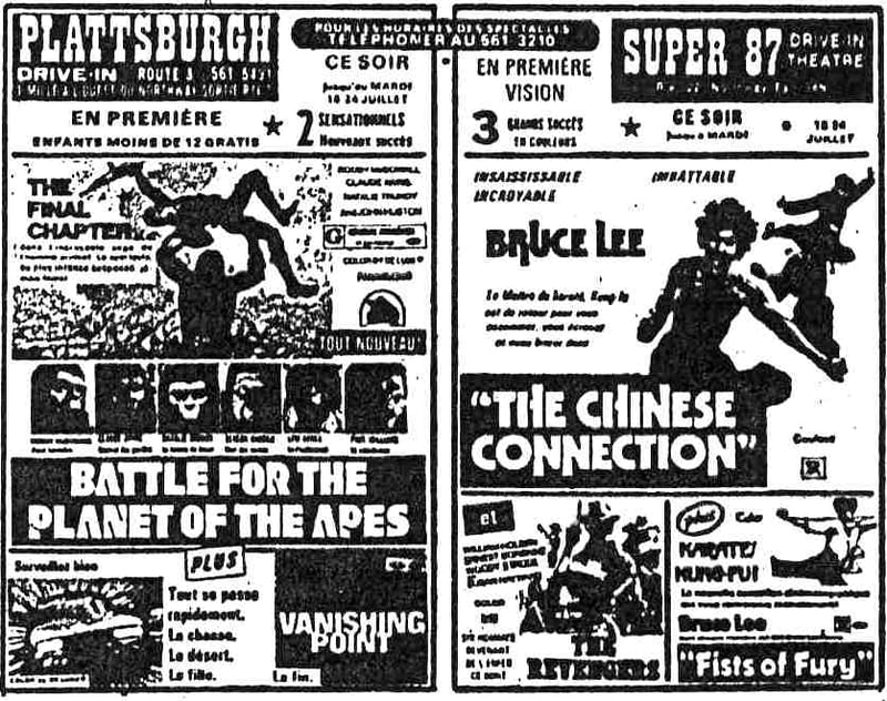 1973 ad from Montréal's La Presse
Hence the French text on this ad.