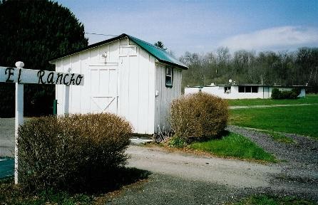 This is a picture of the current ticket booth and concession stand. The old ticket booth caved in durring the winter of 2003.