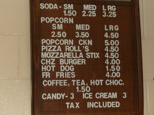 Menu Board from the Fair Oaks D-I Middletown, NY