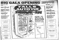 Opening tomorrow ad from the Niagara Falls Gazette on June 29, 1954 Auto View Drive In