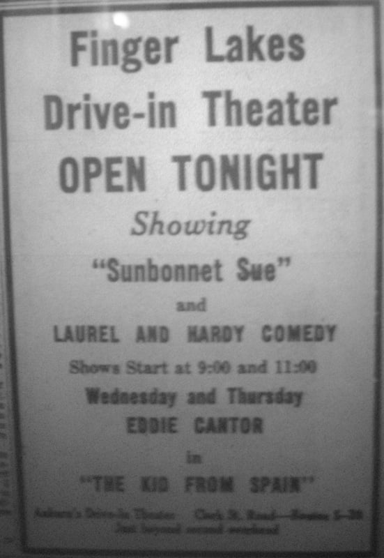 soft opening Add for the fingerlakes drive-in.Add placed in Auburn Citizen On July 15,1947