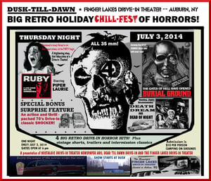 Retro Horror Marathon event coming to the Finger Lakes Drive-in, July 3, 2014