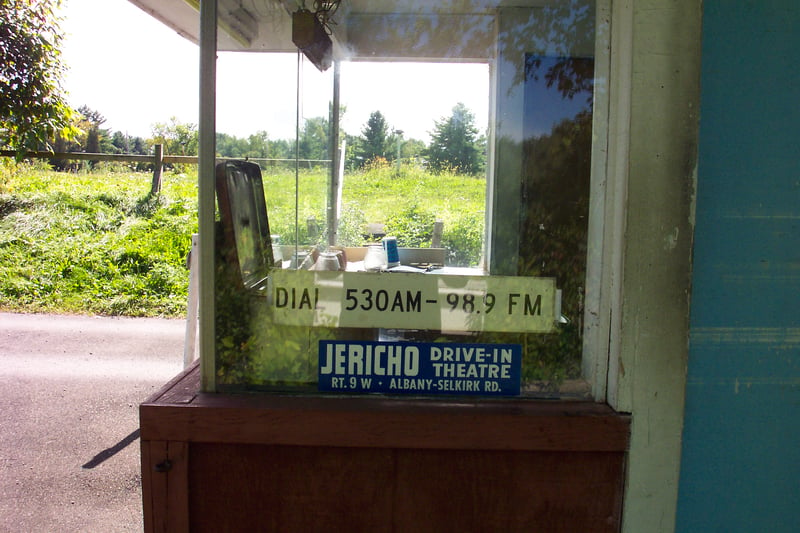 side view of ticket booth