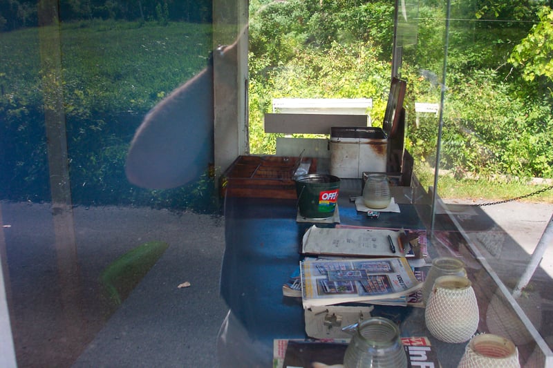 interior view of ticket booth
