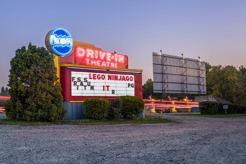 The neon sign is in poor repair and doesnt look as good as I made it appear with Photoshop.