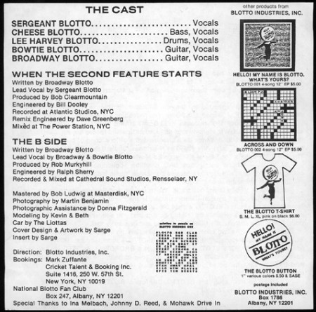 <a href='http://www.drive-ins.com/referral.htm?link=http%3A%2F%2Fwww.blotto.net%2F'>www.blotto.net</a> <br> Liner notes from the BLOTTO 45RPM which references the Mohawk DI at the very bottom of the page.