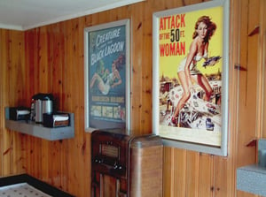 interior view of the retro snackbar at the Mountain Drive-in Theatre