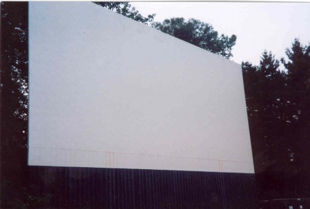The Overlook's 100 foot wide screen - the biggest operating drive-in screen in New York State.