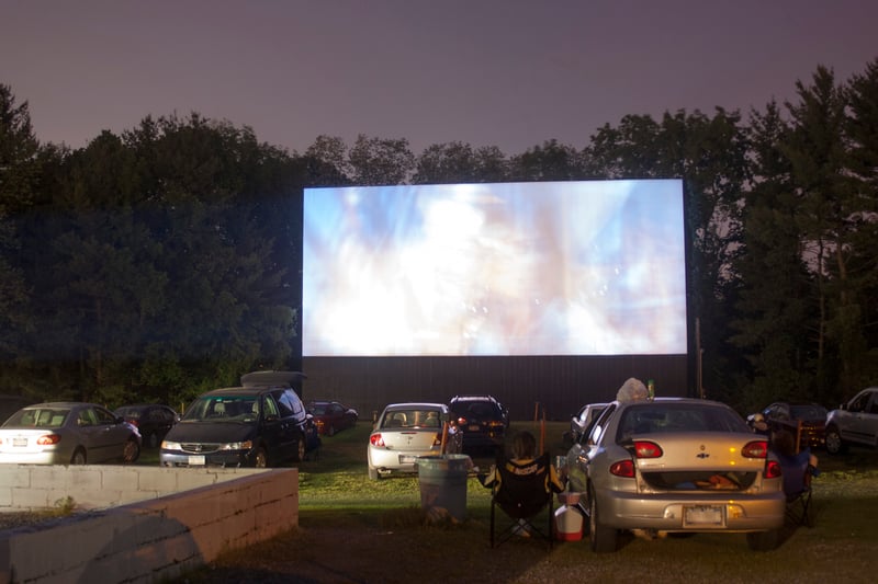 view of screen with cars at night