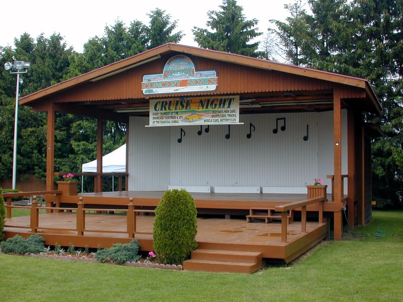 Outdoor concert stage