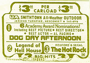 Smithtown Drive In ad