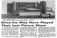 Article about the closing of the  Starlite Drive In Niagara Falls NY