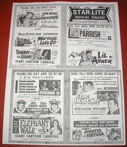 Vintage 1960's handbill.