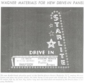 This is the Rochester Marquee. Sorry I posted the wrong Starlite Theater in the other picture.