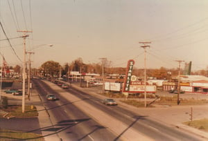 The Starlite sign viewed facing North on West Henrietta Rd