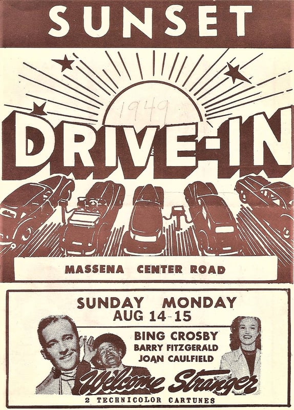 1948 Flyer for the Sunset Drive-In