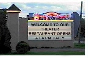 The marquee at the drive in