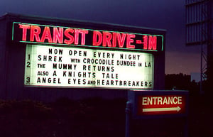 Marquee at night