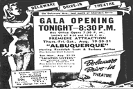 Opening Ad in the Buffalo Evening News for  Delaware Drive In Tonawanda NY