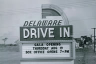 Marquee for the Delaware Drive In Tonawanda NY