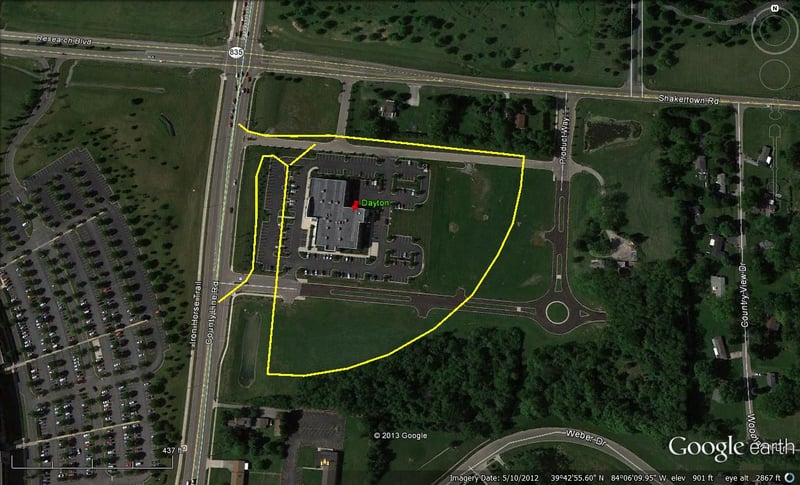 Google Earth image with outline-now Woolpert