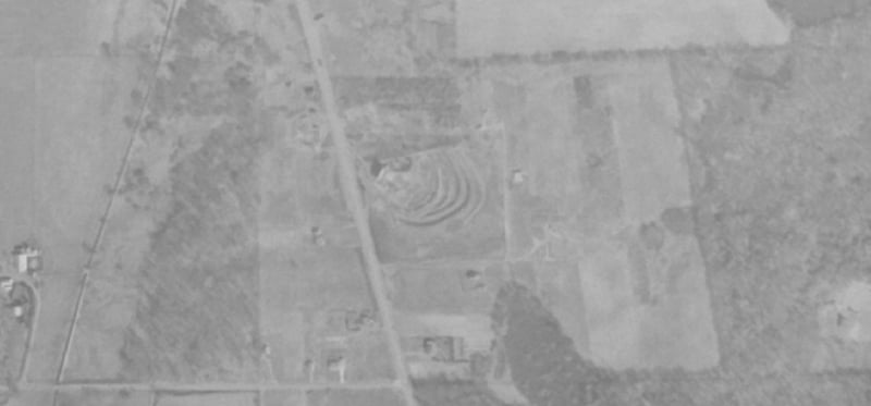 Aerial photo from 1952 of drive-in location on Hwy 8.
