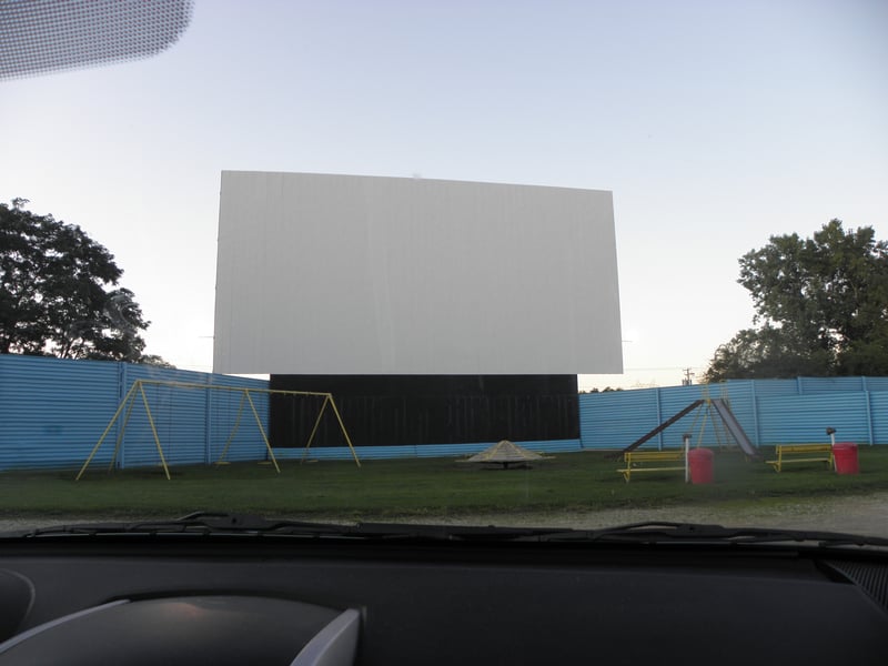 Photo of the screen and the playground