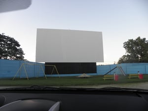 Photo of the screen and the playground