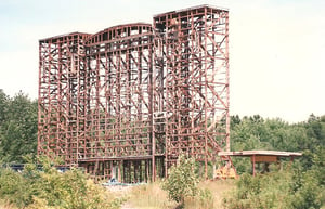 Carlisle drive-in structure during demolition