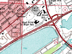 TerraServer map of former site