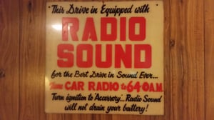 Hand painted Radio Sound sign