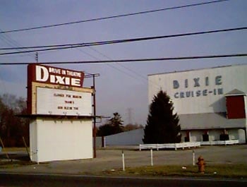 Marquee and screen tower in the background