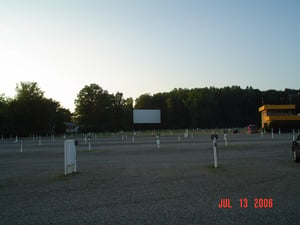 looking out towards screen 3 from the screen 1 lot