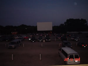 I took this picture of the screen 1 lot from the roof of the concession stand.