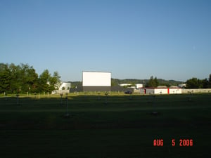 the field from the back of the lot