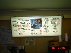 concession menu