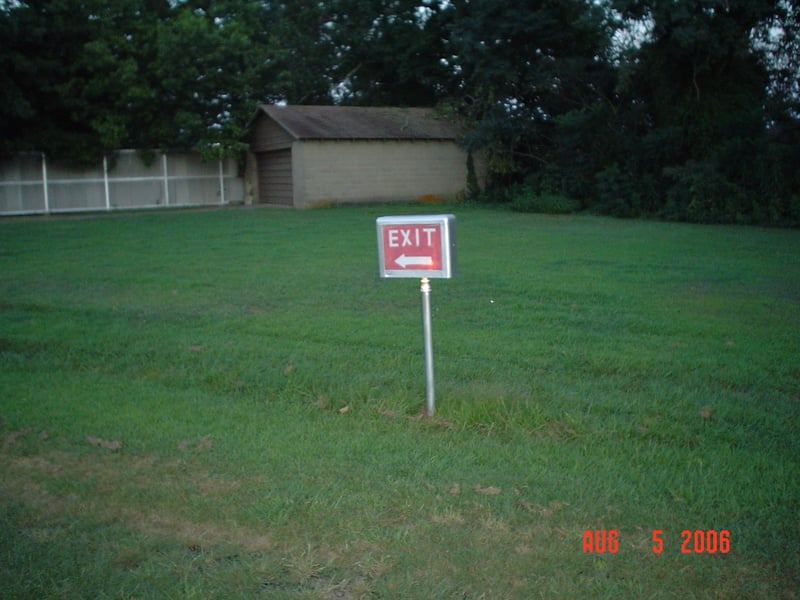 lighted exit marker