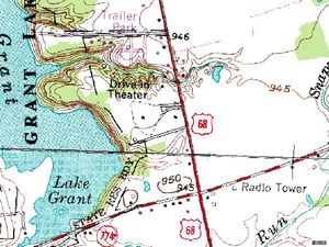 USGS map of site