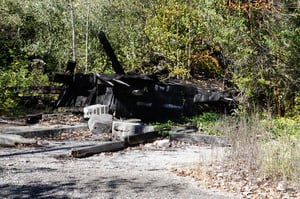 This is all I could find, just the remains of the ticket booth.