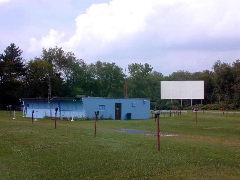 concessions and projection building; taken July 15, 2000